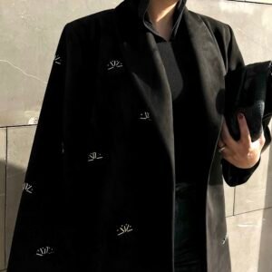 Noir Embroidered Blazer
